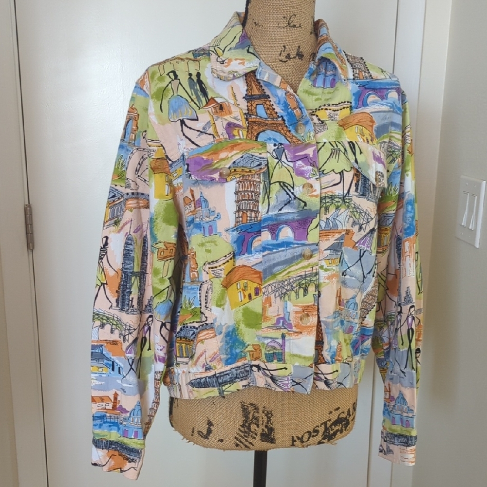 Tantrums Multicolor Travel-Themed Jacket